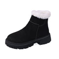 Bottines fourrées en cuir à talon épais – vue 6