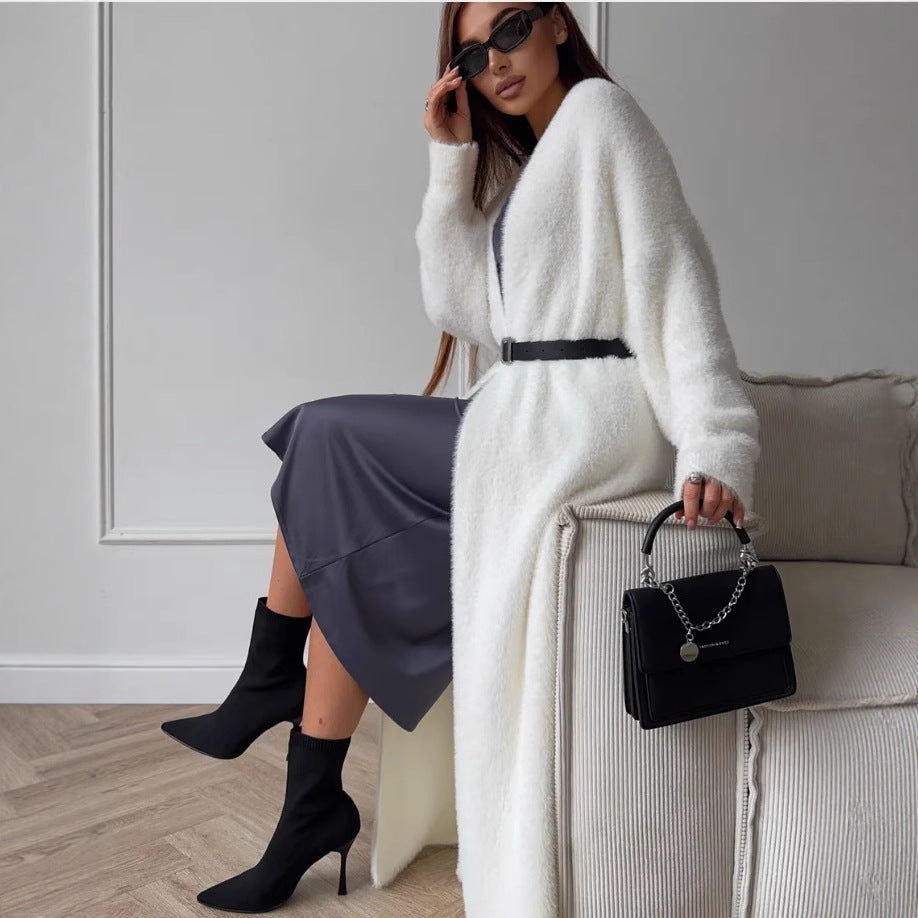 Gilet long effet vison – vue 4