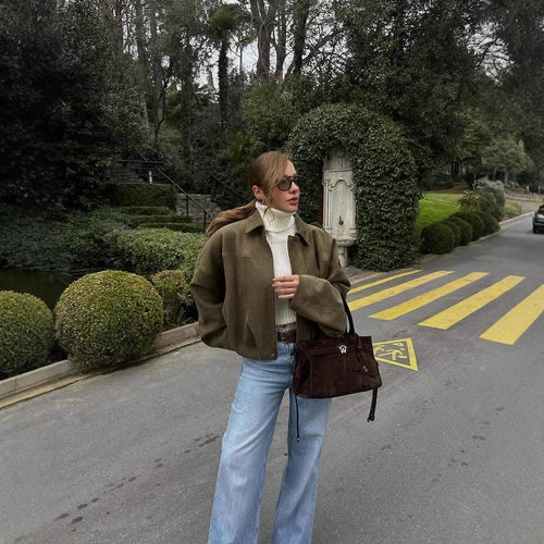 Blouson aviateur effet daim