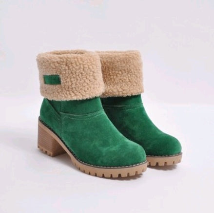 Bottines en suédine à talon épais – vue 8