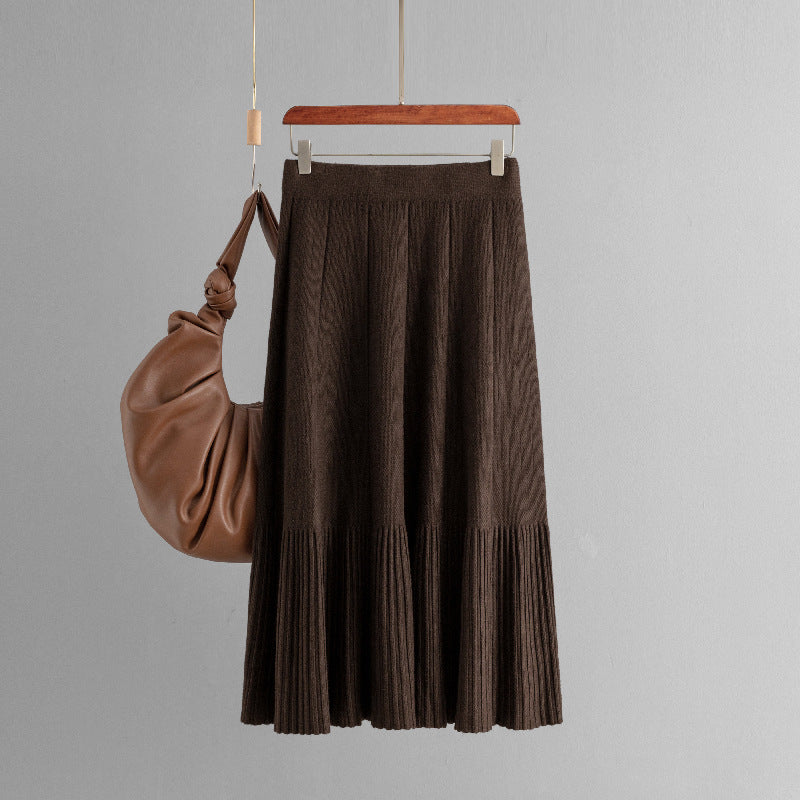 Jupe midi plissée taille haute – vue 3