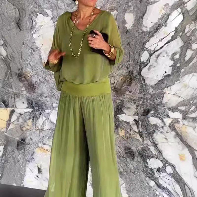 Ensemble en mousseline haut et pantalon court
