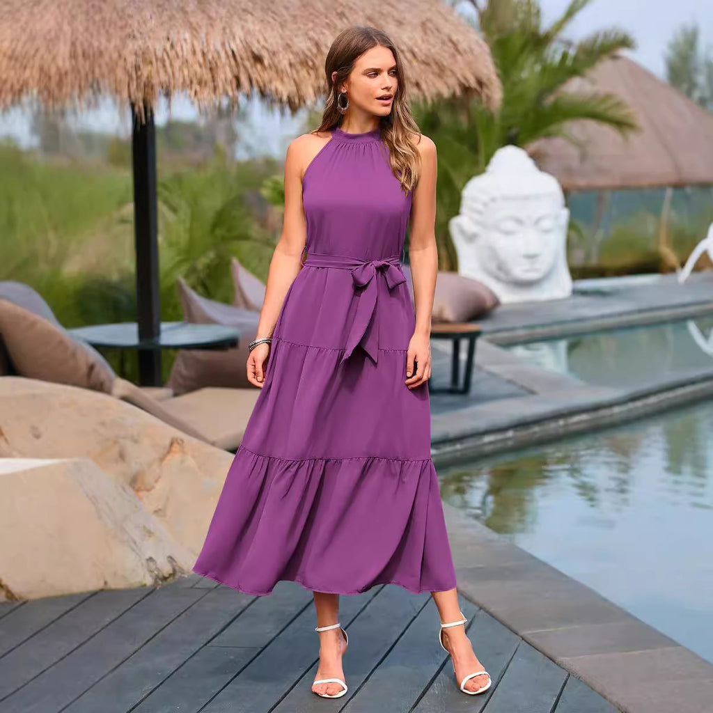 Robe longue à volants dos nu – vue 4