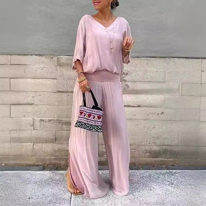 Ensemble en mousseline haut et pantalon court – vue 3