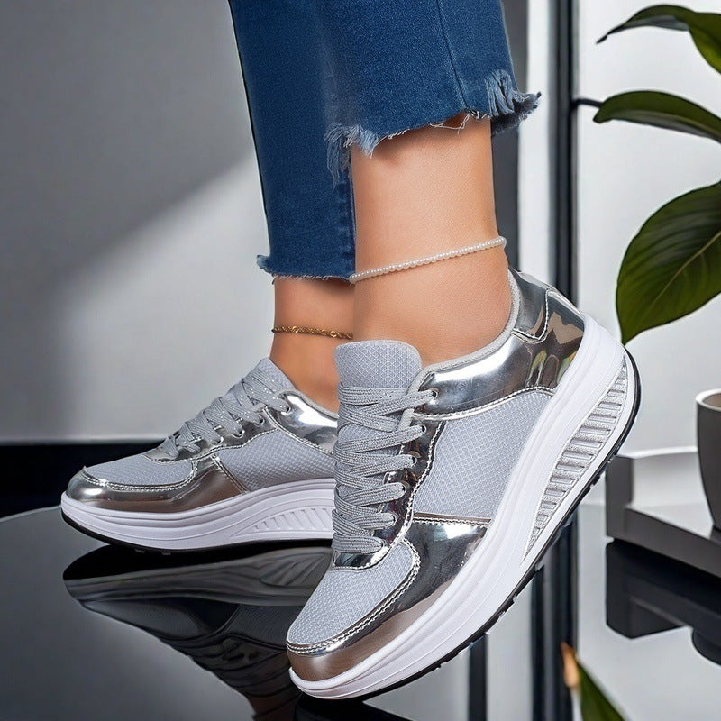 Baskets plateforme en maille tissée – vue 3
