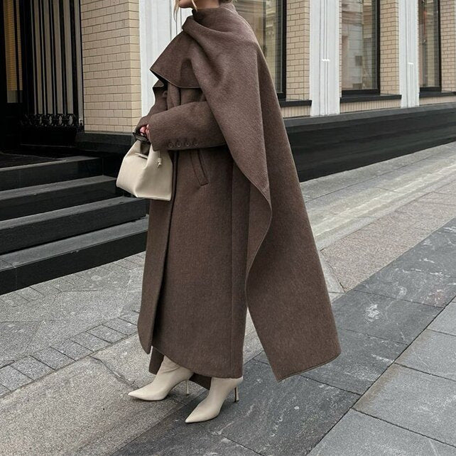 Manteau à col écharpe – vue 4
