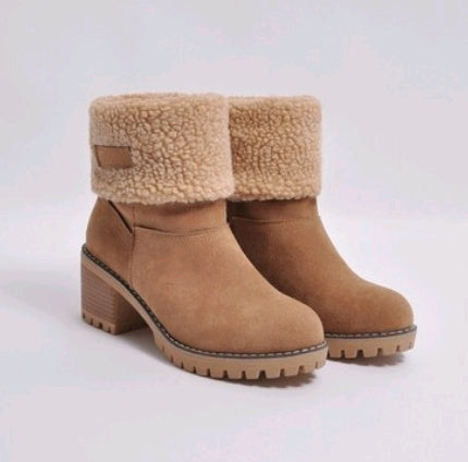 Bottines en suédine à talon épais – vue 9