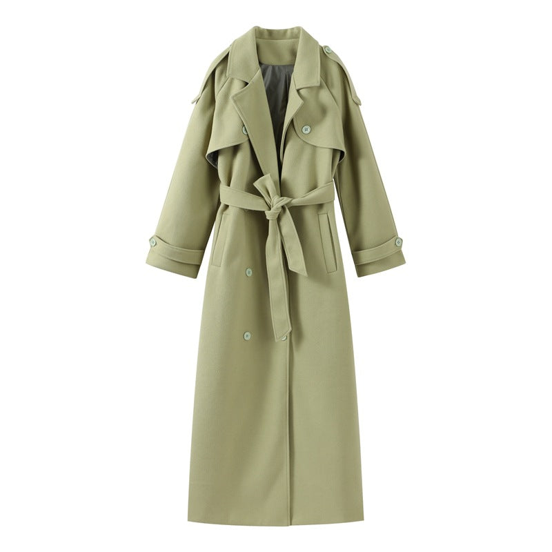 Manteau long ceinturé à revers – vue 5