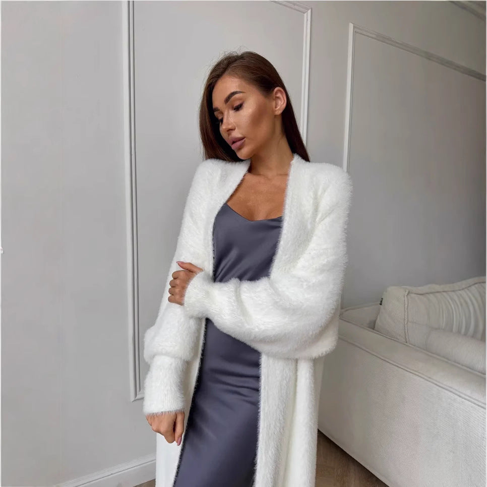Gilet long effet vison – vue 3