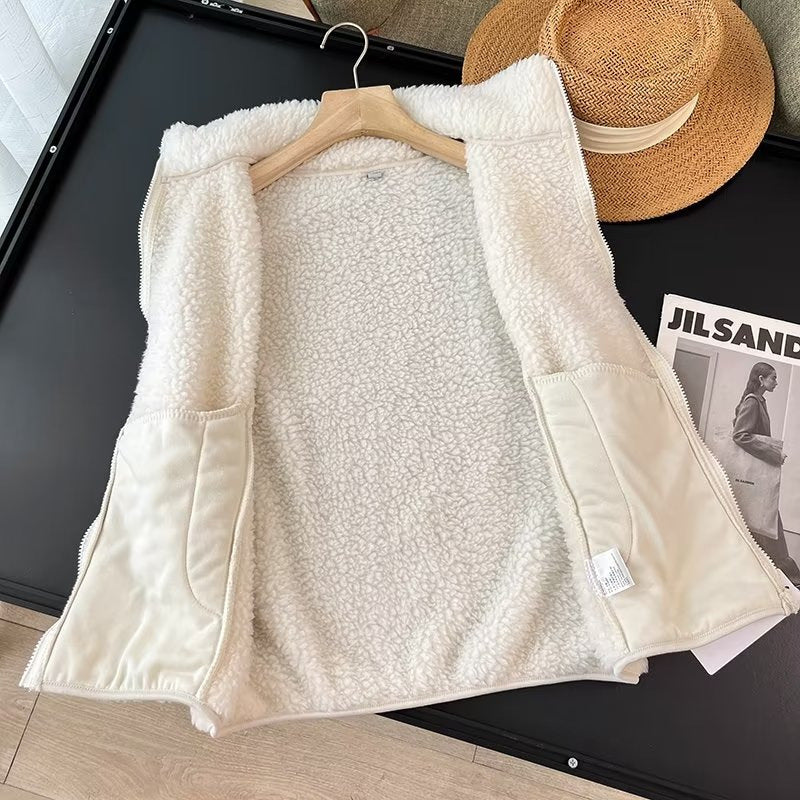 Gilet sans manches en polaire effet mouton – vue 5
