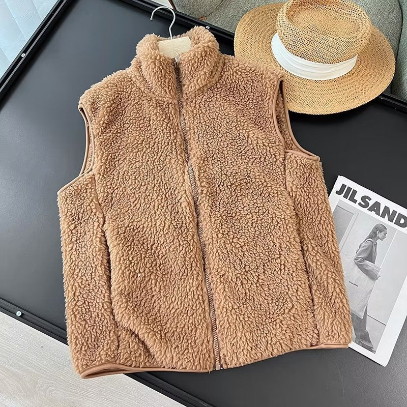 Gilet sans manches en polaire effet mouton – vue 4