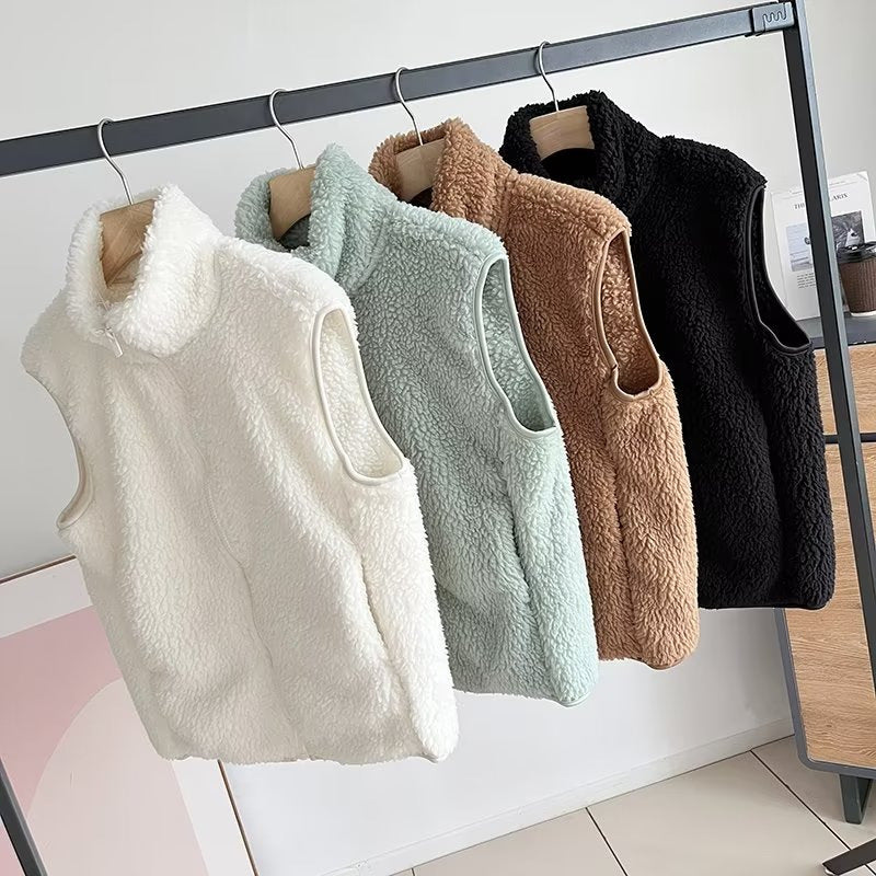 Gilet sans manches en polaire effet mouton – vue 2
