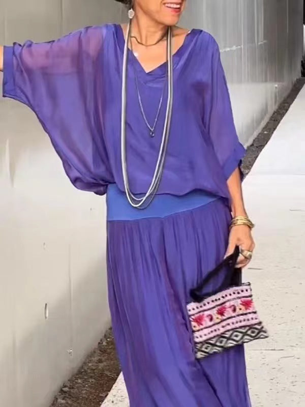 Ensemble en mousseline haut et pantalon court – vue 8