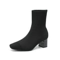Bottes chaussettes en maille à talon carré – vue 6