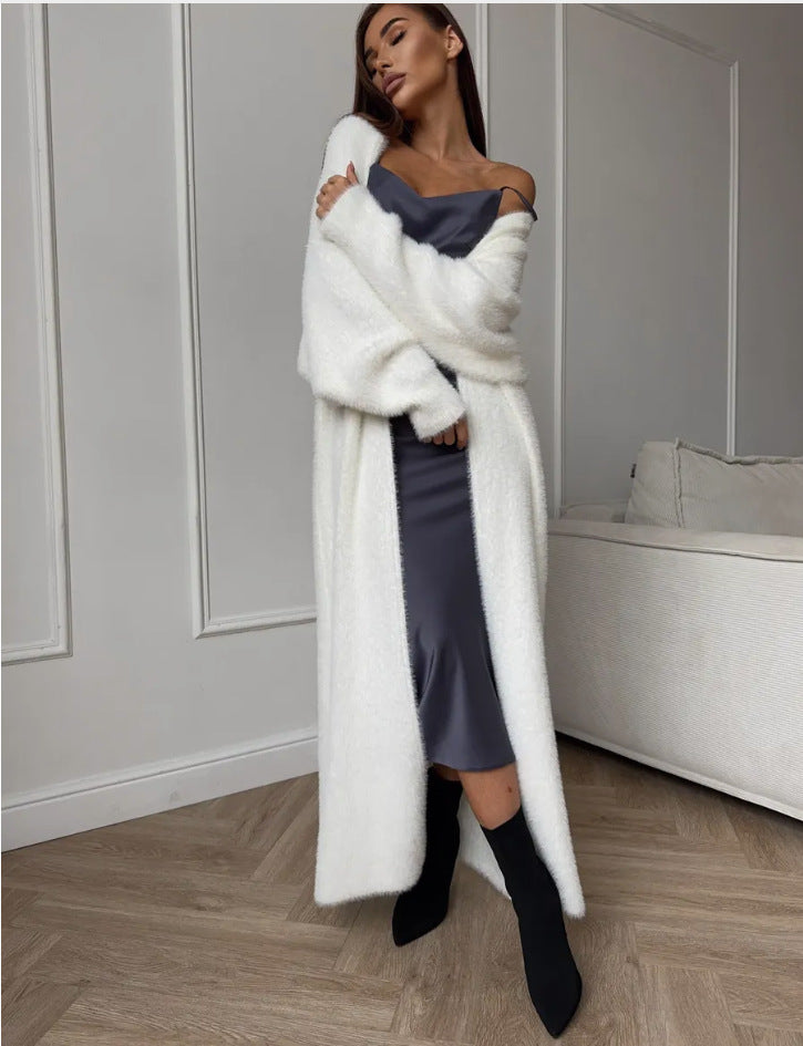 Gilet long effet vison – vue 8