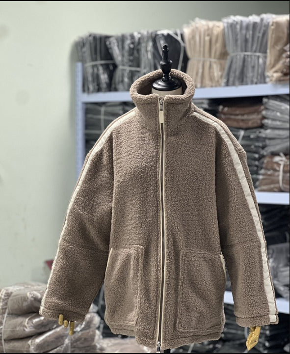 Veste zippée en maille alpaga – vue 12