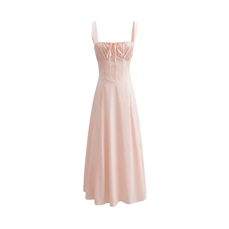 Robe midi à bretelles et laçage – vue 4