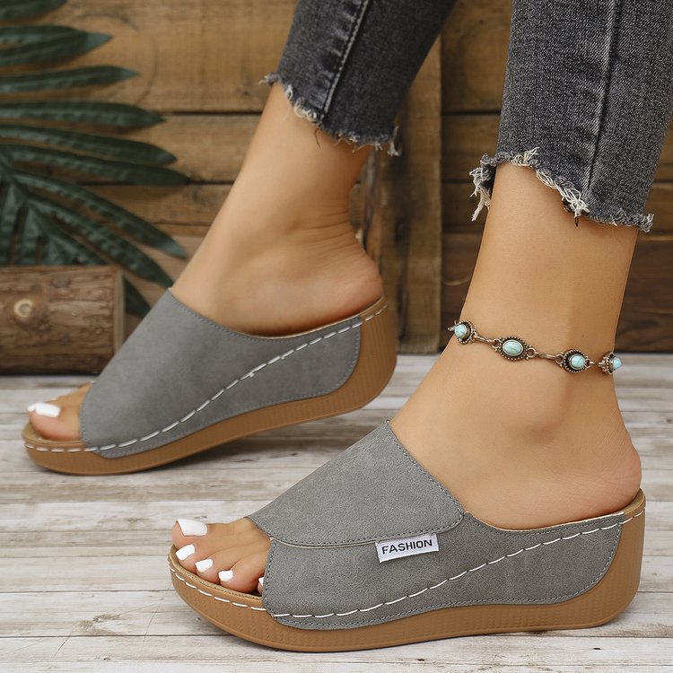 Mules compensées bout ouvert – vue 4