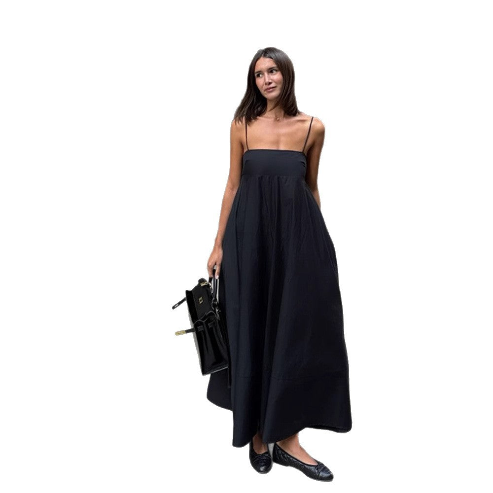 Robe nuisette noire dos nu – vue 5