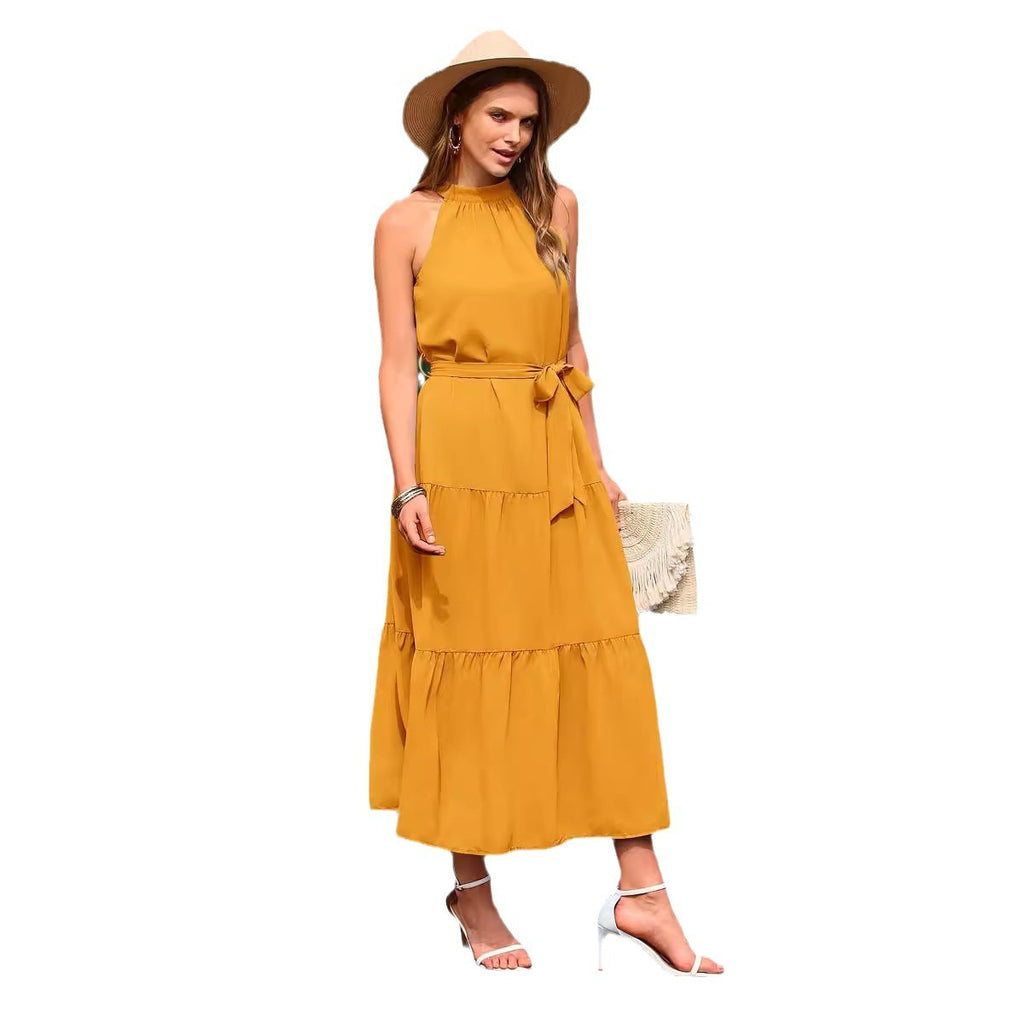 Robe longue à volants dos nu – vue 5