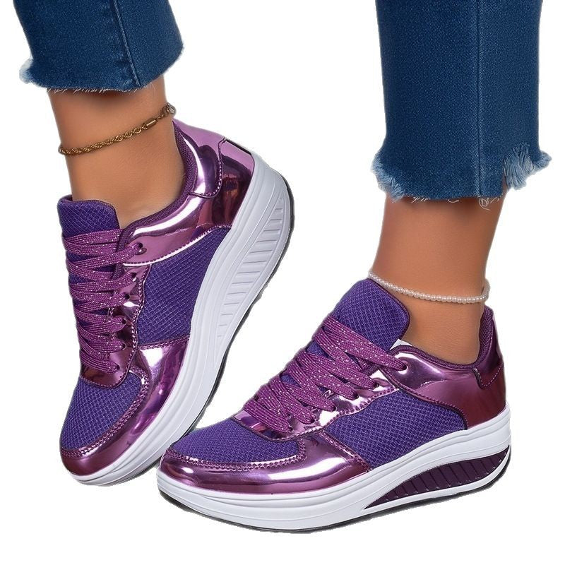 Baskets plateforme en maille tissée – vue 4