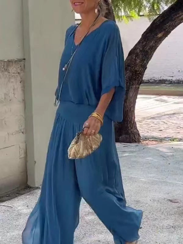 Ensemble en mousseline haut et pantalon court – vue 13