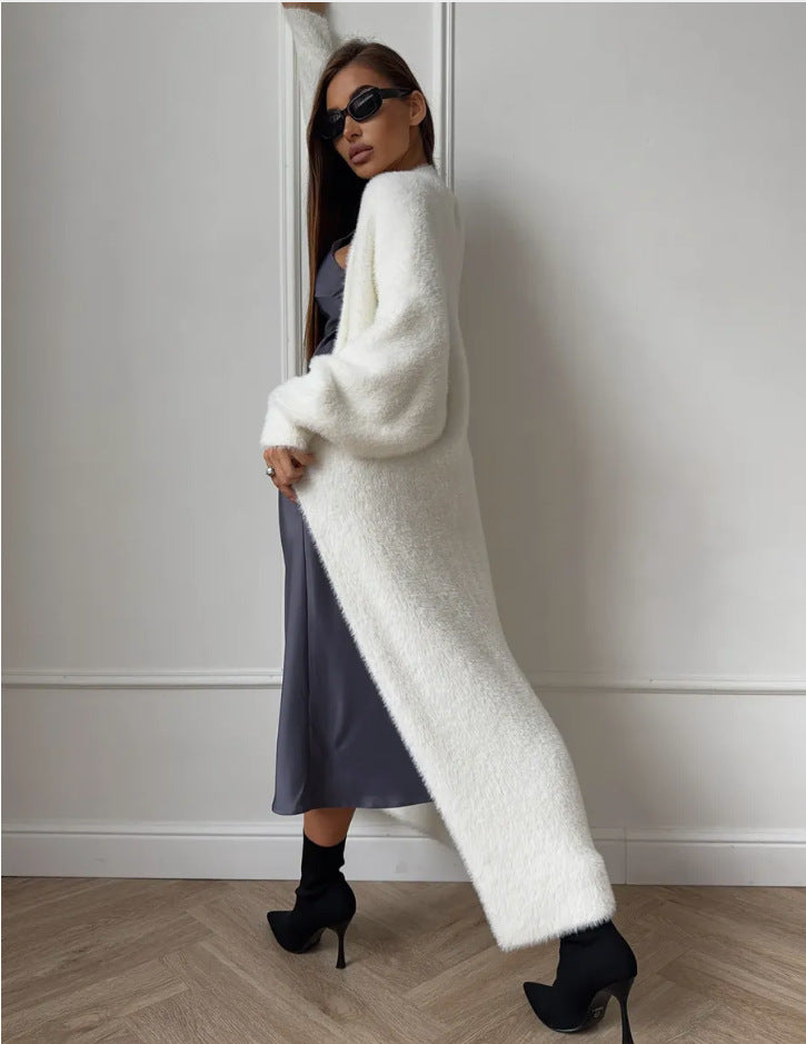 Gilet long effet vison – vue 6