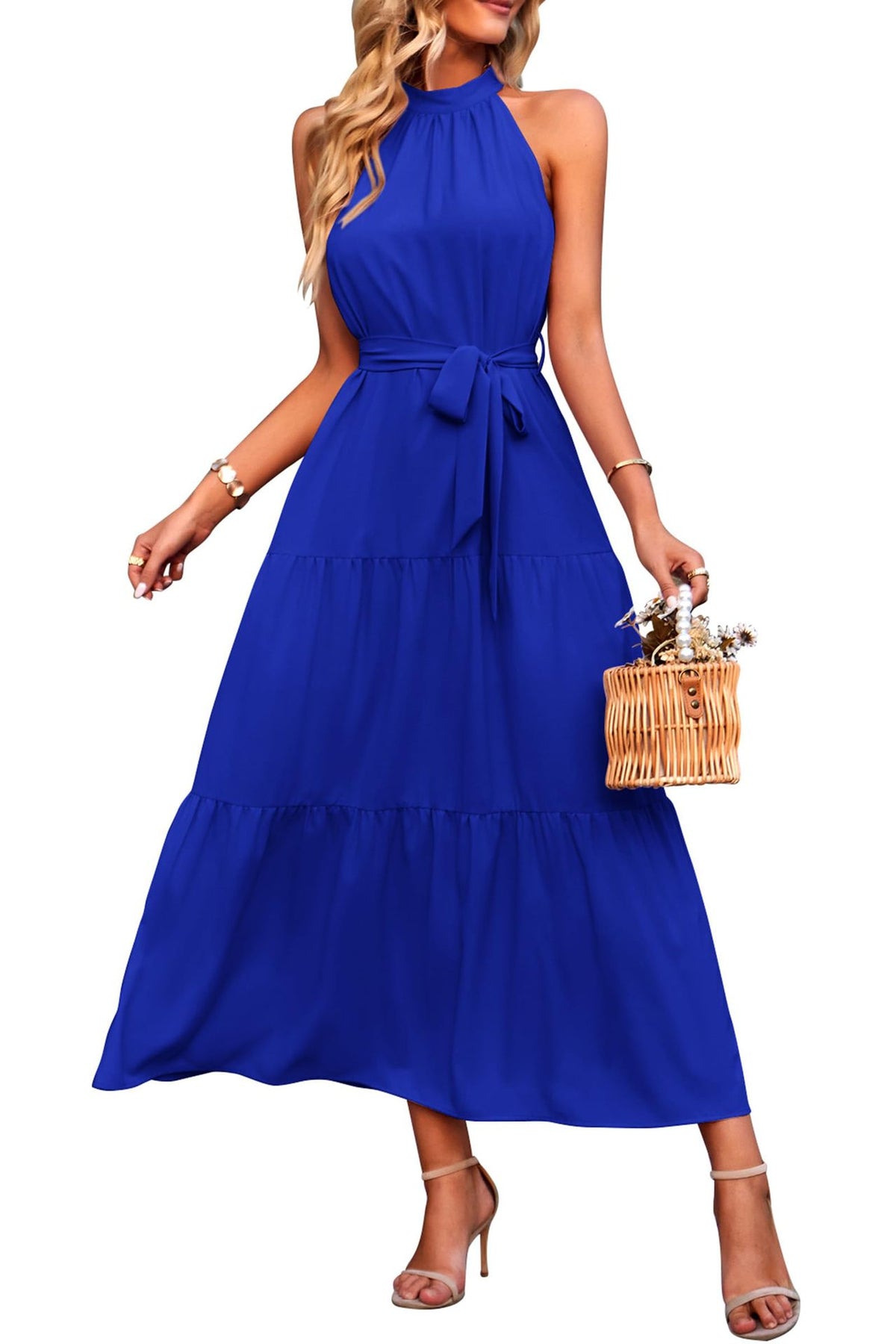 Robe longue à volants dos nu – vue 9
