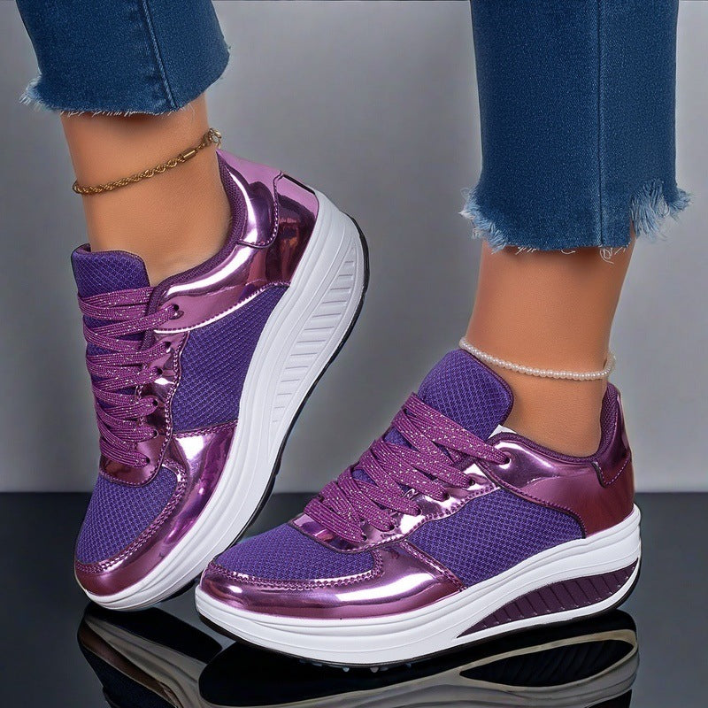 Baskets plateforme en maille tissée – vue 7