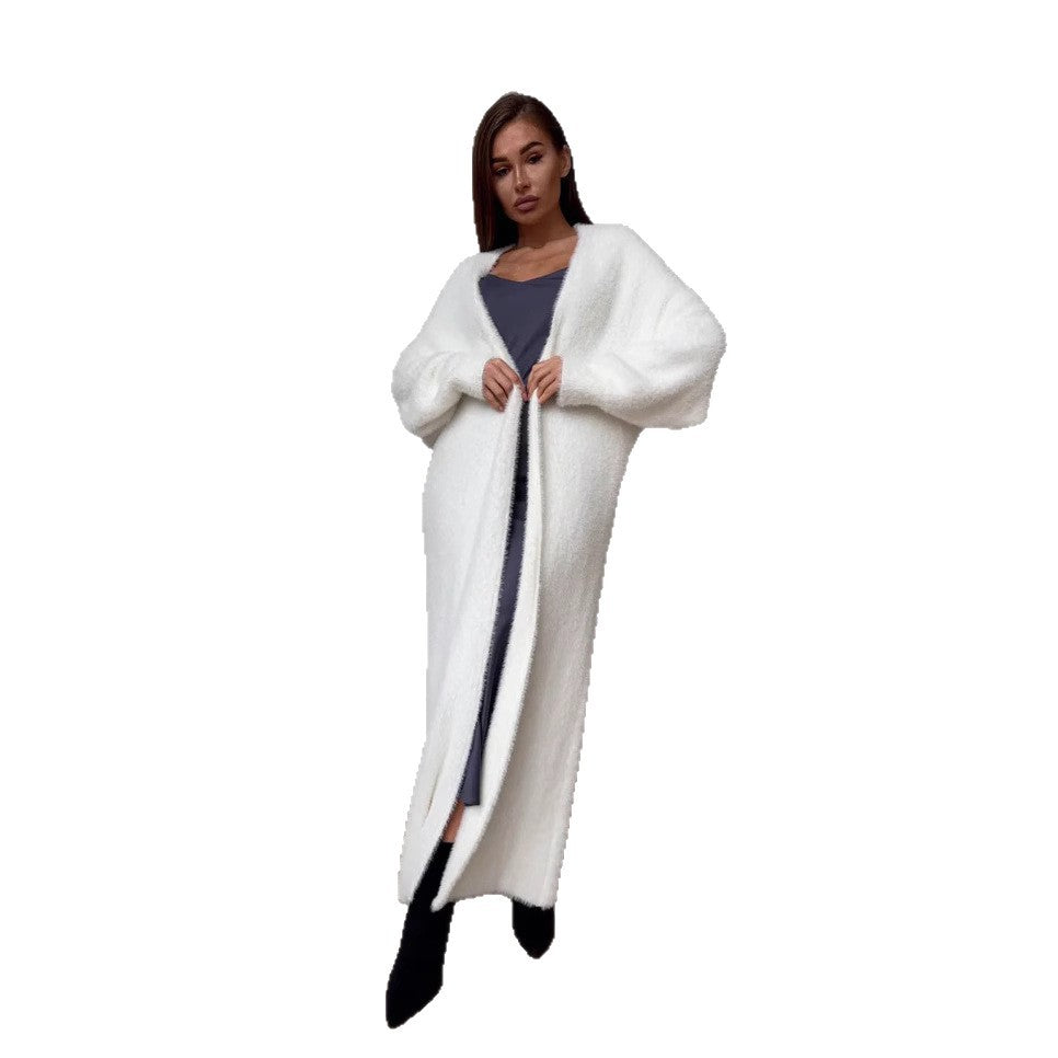 Gilet long effet vison – vue 5