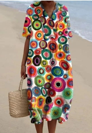 Robe trapèze imprimée – vue 18