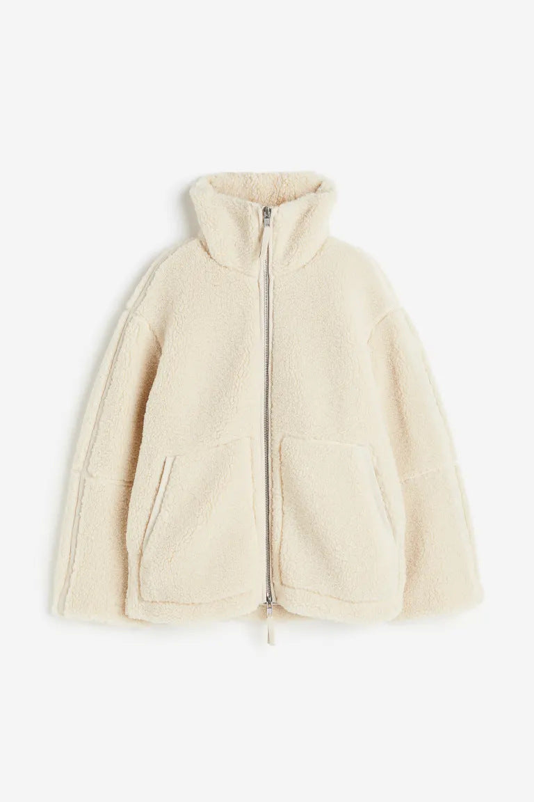 Veste zippée en maille alpaga – vue 9