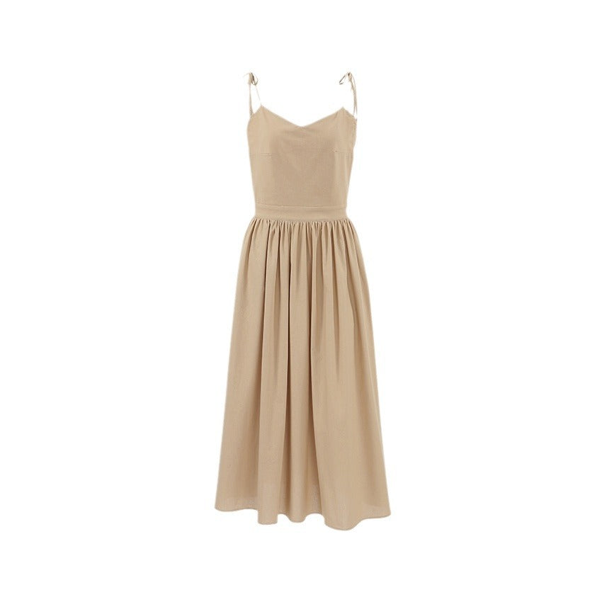 Robe longue à bretelles taille haute – vue 5